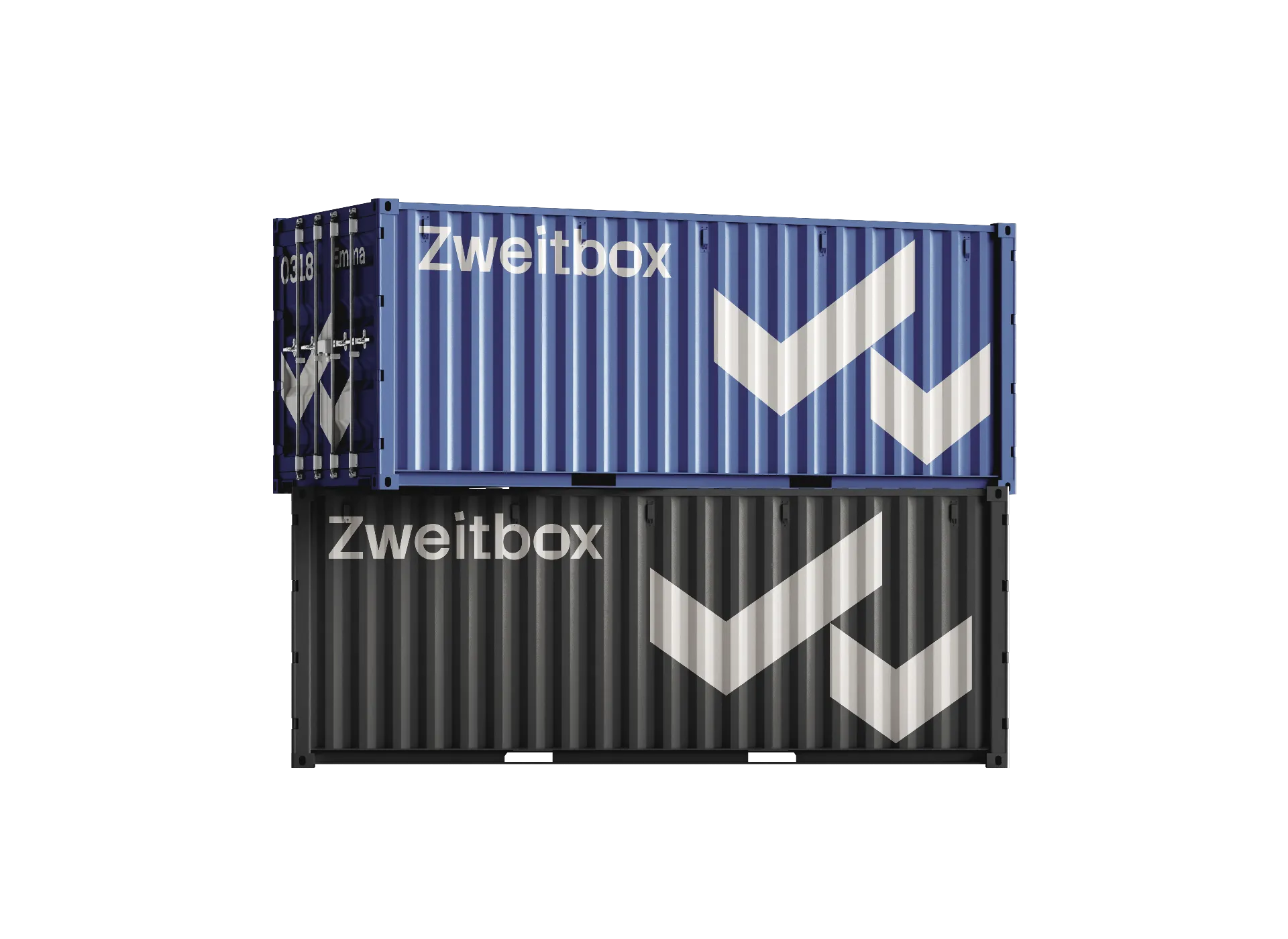 Gestapelte Zweitbox Lagercontainer